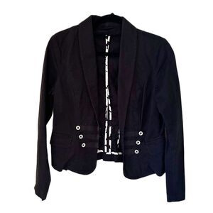 CAbi The Band Military Black Blazer Y2K style Jacket‎ Women Sz 4